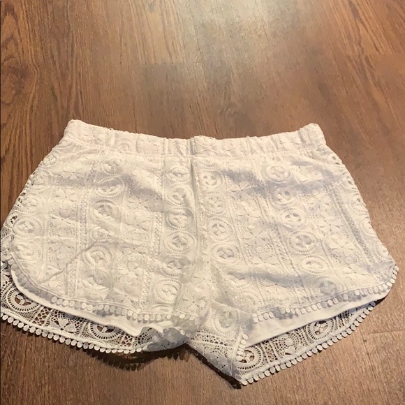 Charlotte Russe Pants - White crochet shorts